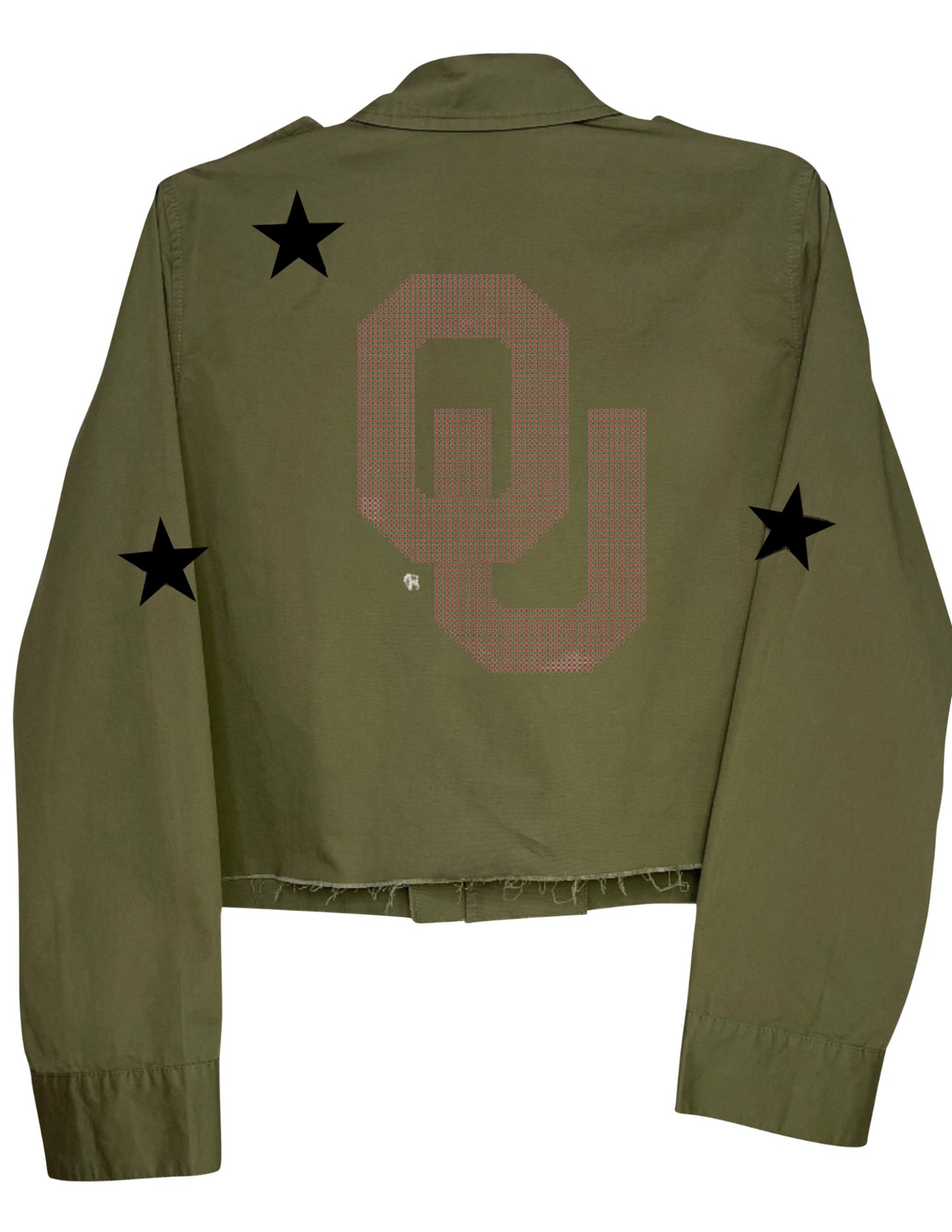 University of Oklahoma Interlocking OU Army Green Shacket