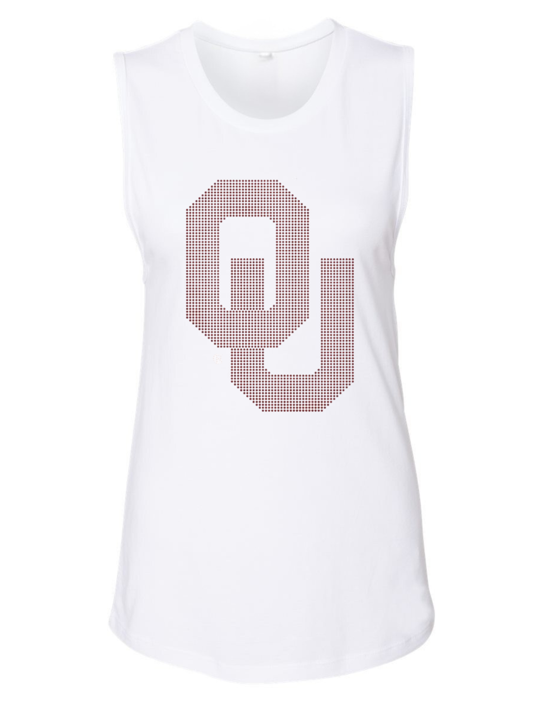 University of Oklahoma Interlocking OU White Tank Top