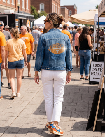 Tennessee Vols Football Blue Denim Jacket