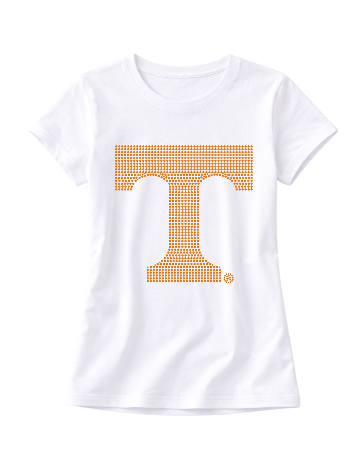 Tennessee Vols Large T White Crewneck Short Sleeve T-Shirt