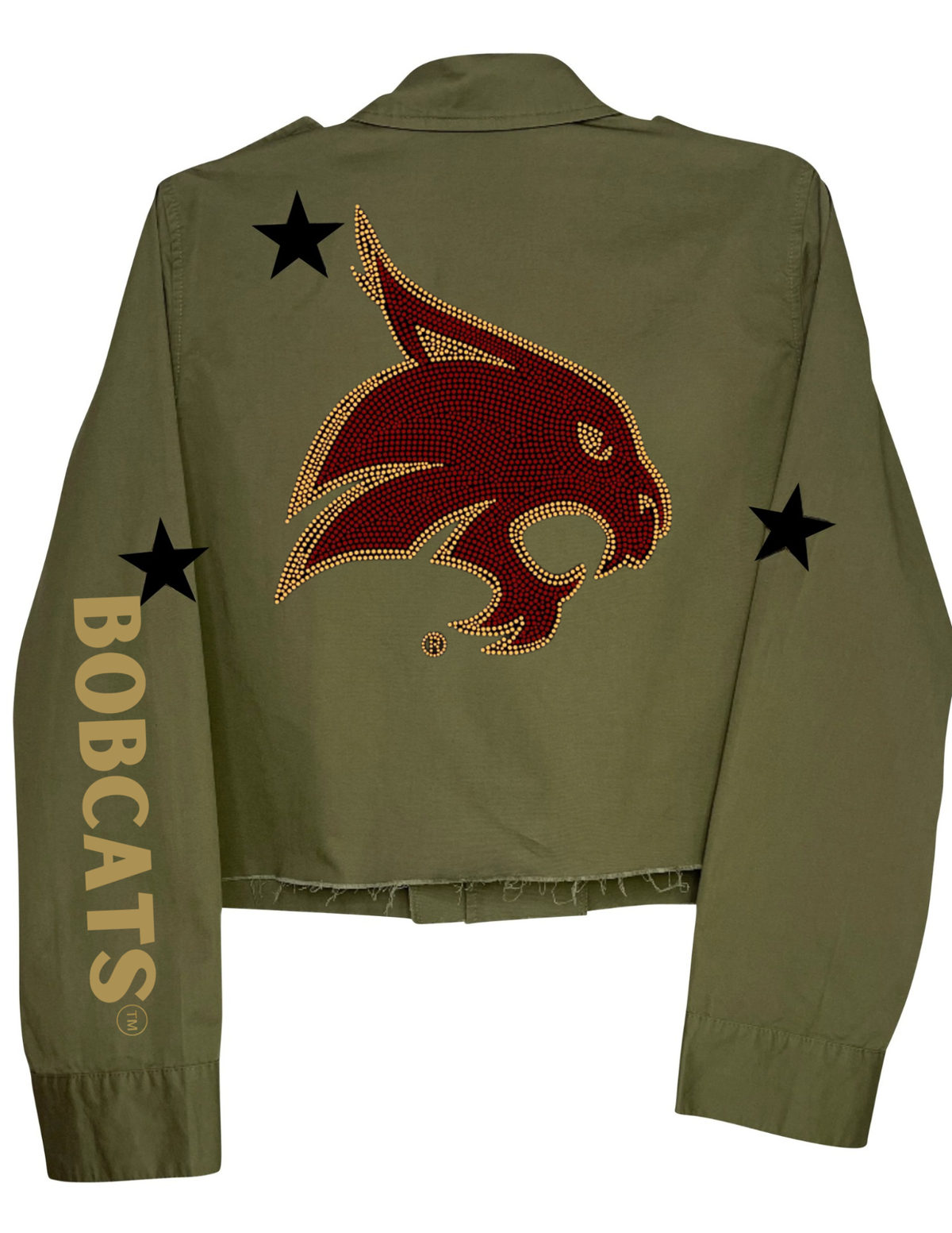 Texas State Bobcats Army Green Shacket