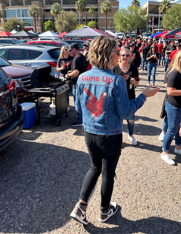 Texas Tech Guns Up Blue Denim Jacket