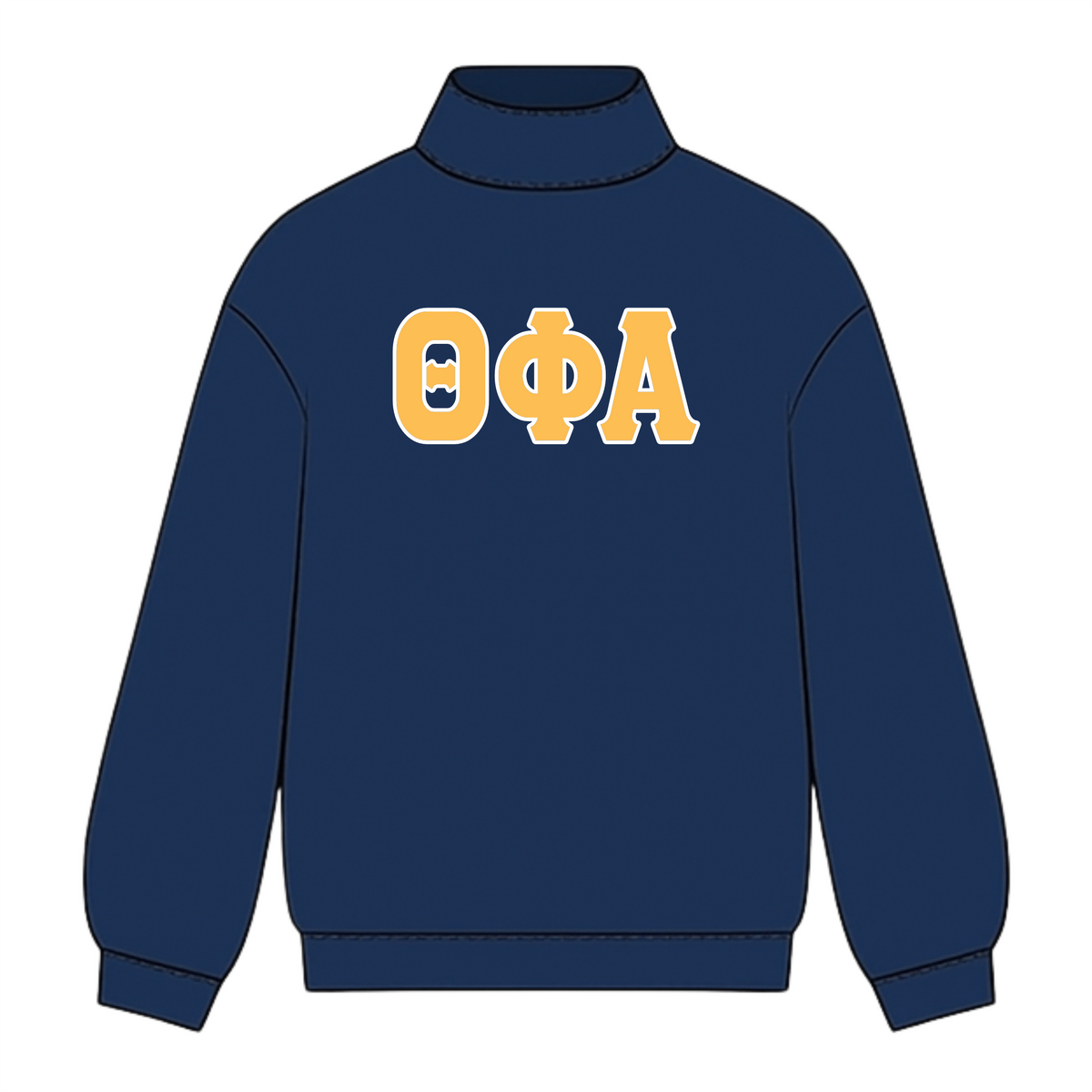 Classic Twill Sorority Embroidered Mock Neck