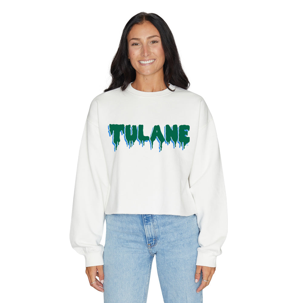 Tulane Drip Crewneck Sweatshirt