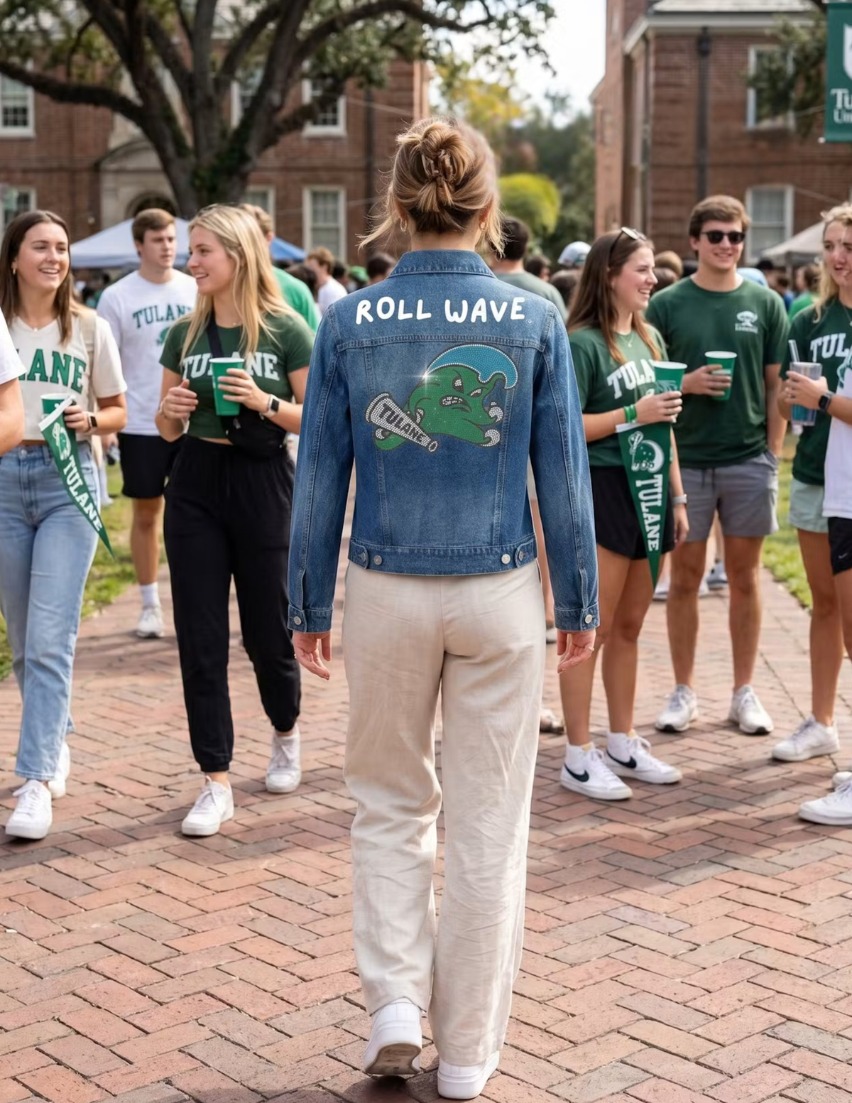 Tulane Roll Wave Blue Denim Jacket