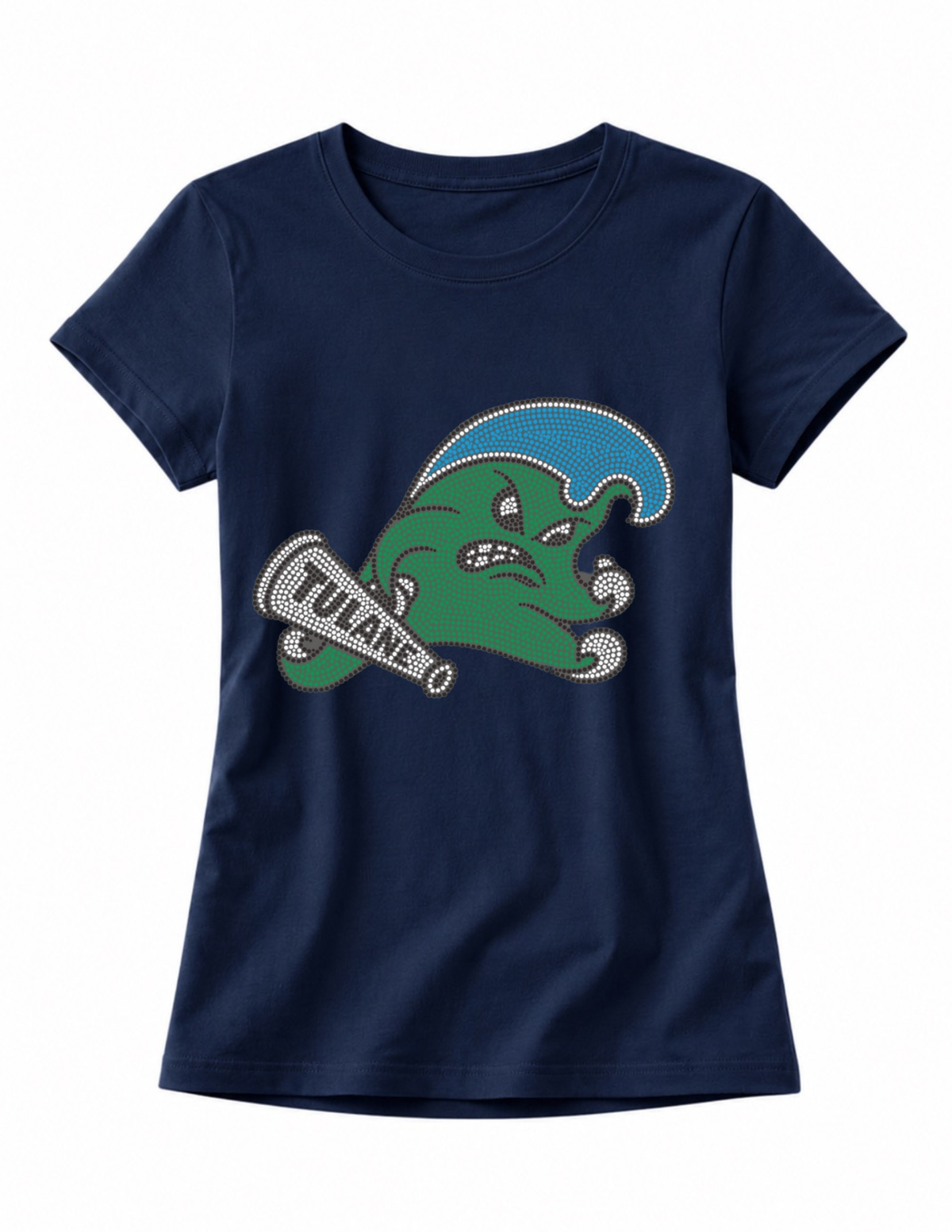Tulane Rollwave Navy Crewneck Short Sleeve T-Shirt