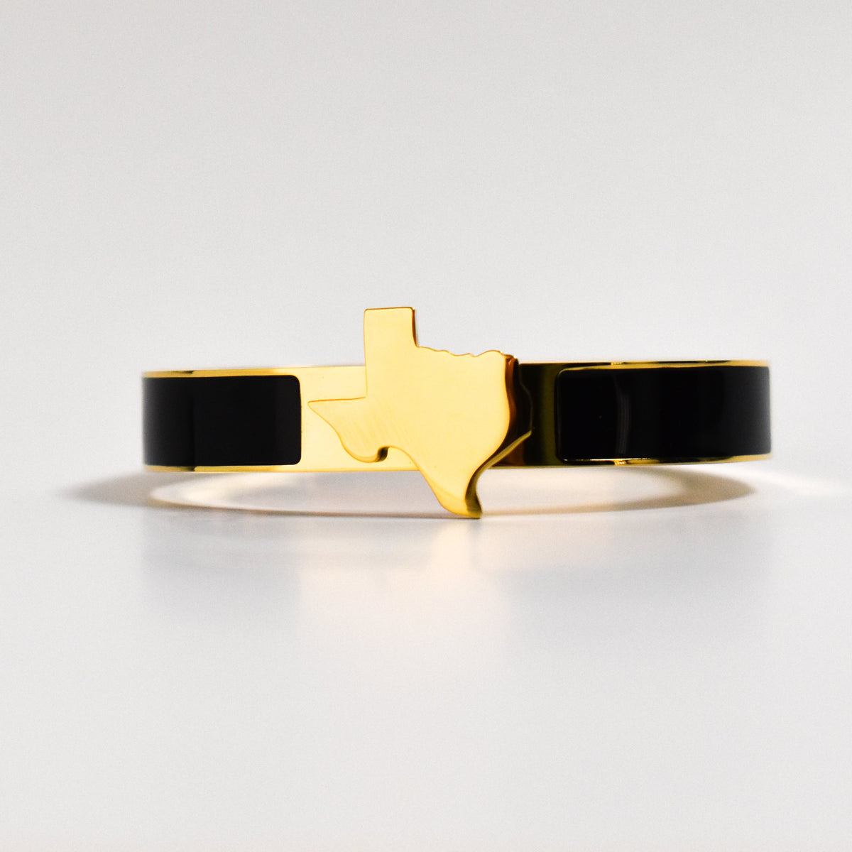Texas Map Bangle Gold with Enamel