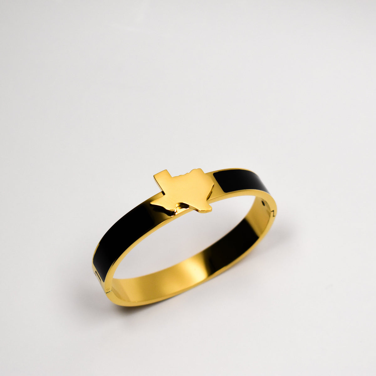 Texas Map Bangle Gold with Enamel