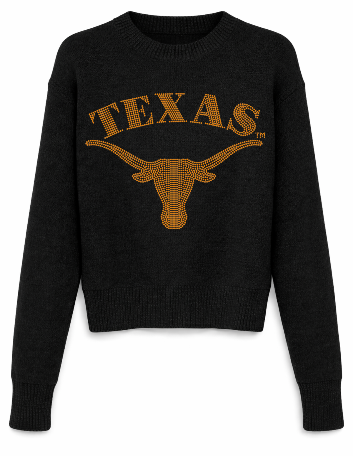University of Texas-Austin Longhorn Black Crewneck Sweater