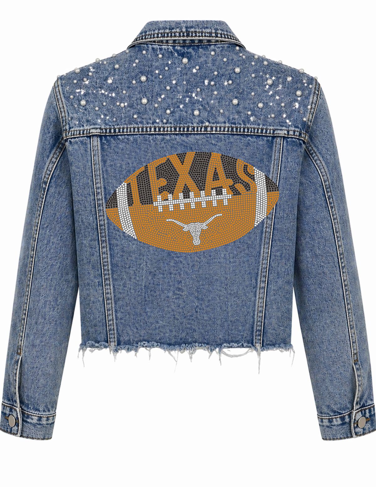 University of Texas-Austin Football Blue Denim Jacket