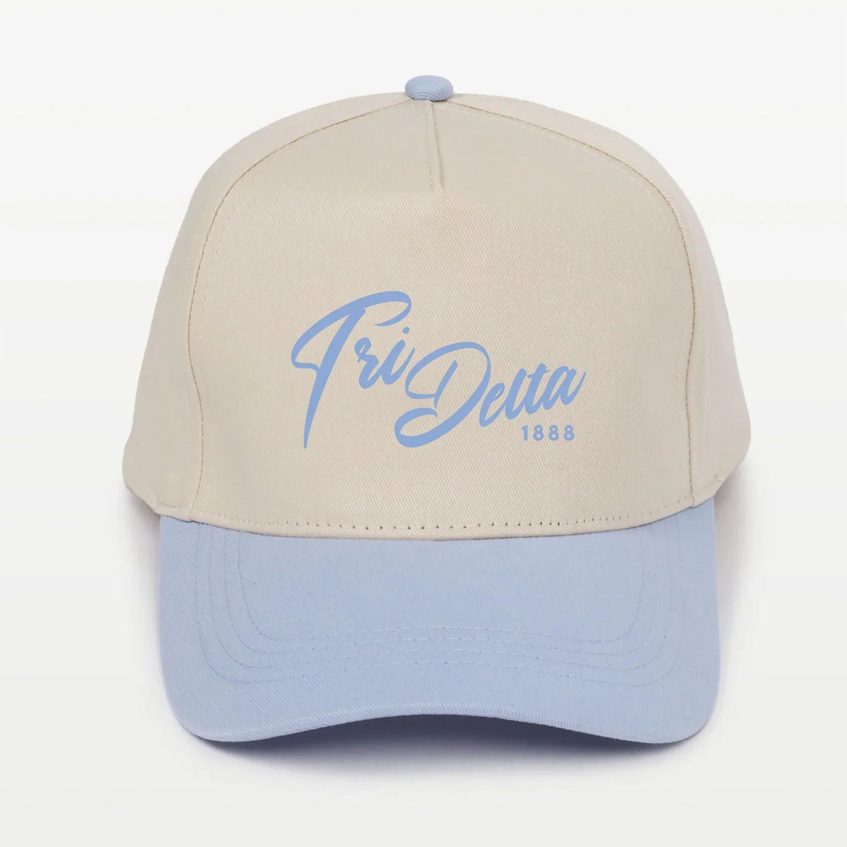 Tri Delta Embroidered Two-Tone Baseball Cap | Hat - Script 1888