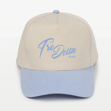 Tri Delta Embroidered Two-Tone Baseball Cap | Hat - Script 1888