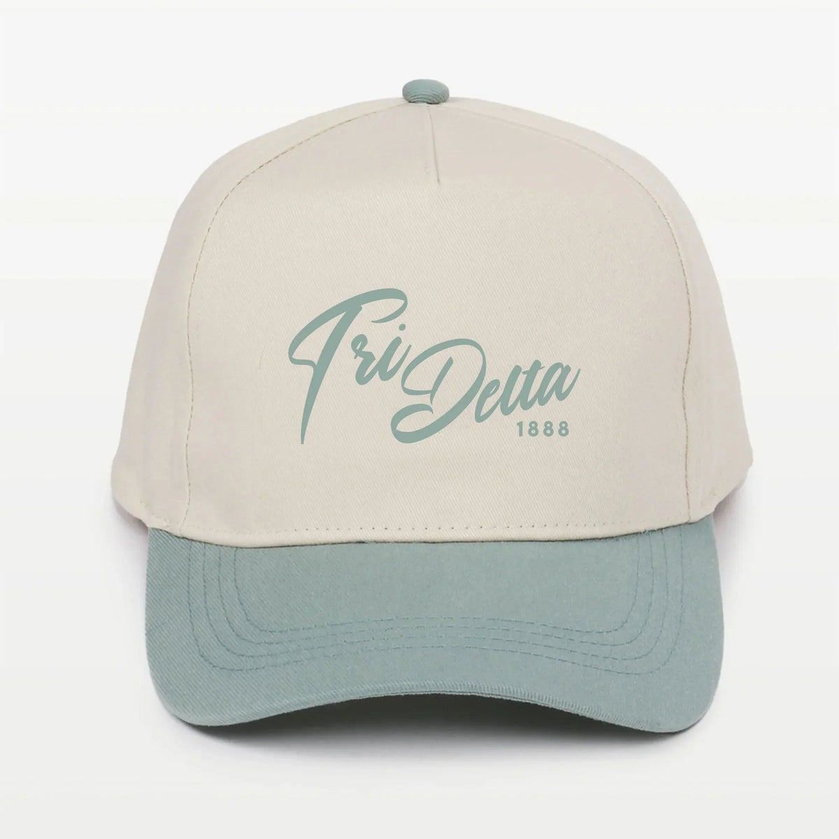 Tri Delta Embroidered Two-Tone Baseball Cap | Hat - Script 1888
