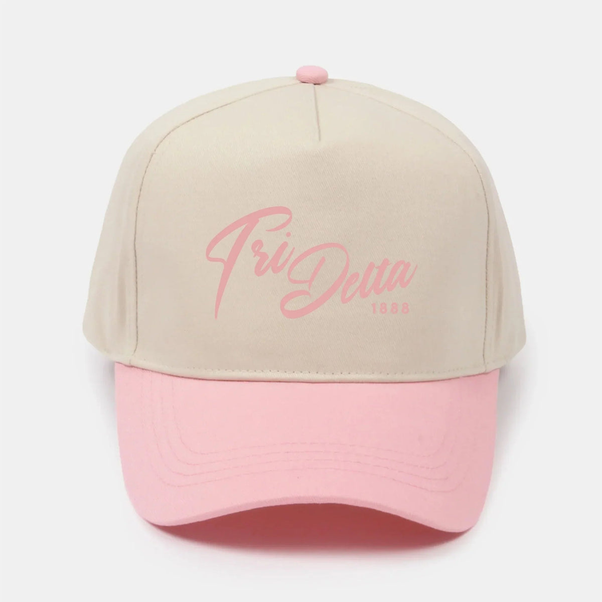 Tri Delta Embroidered Two-Tone Baseball Cap | Hat - Script 1888