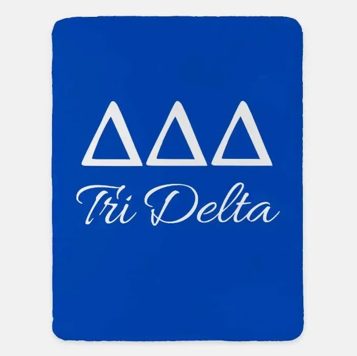 Tri Delta XL 60x80 Sherpa Blanket