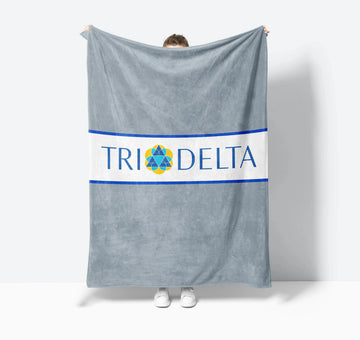 Tri Delta XL 60x80 Traditional Sherpa Throw Blanket