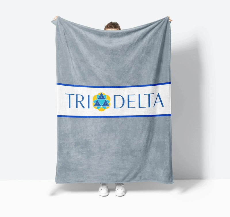 Tri Delta XL 60x80 Traditional Sherpa Throw Blanket