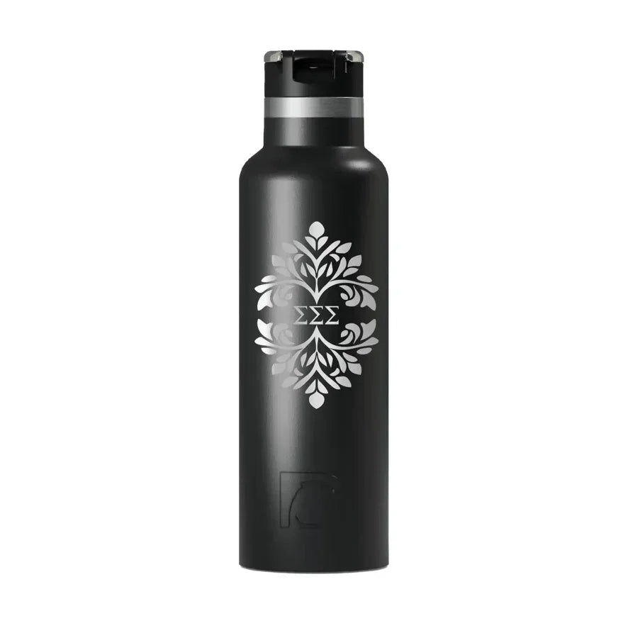 Tri Sigma RTIC 20 oz Ceramic Lined Water Bottle Tumbler - Ornate