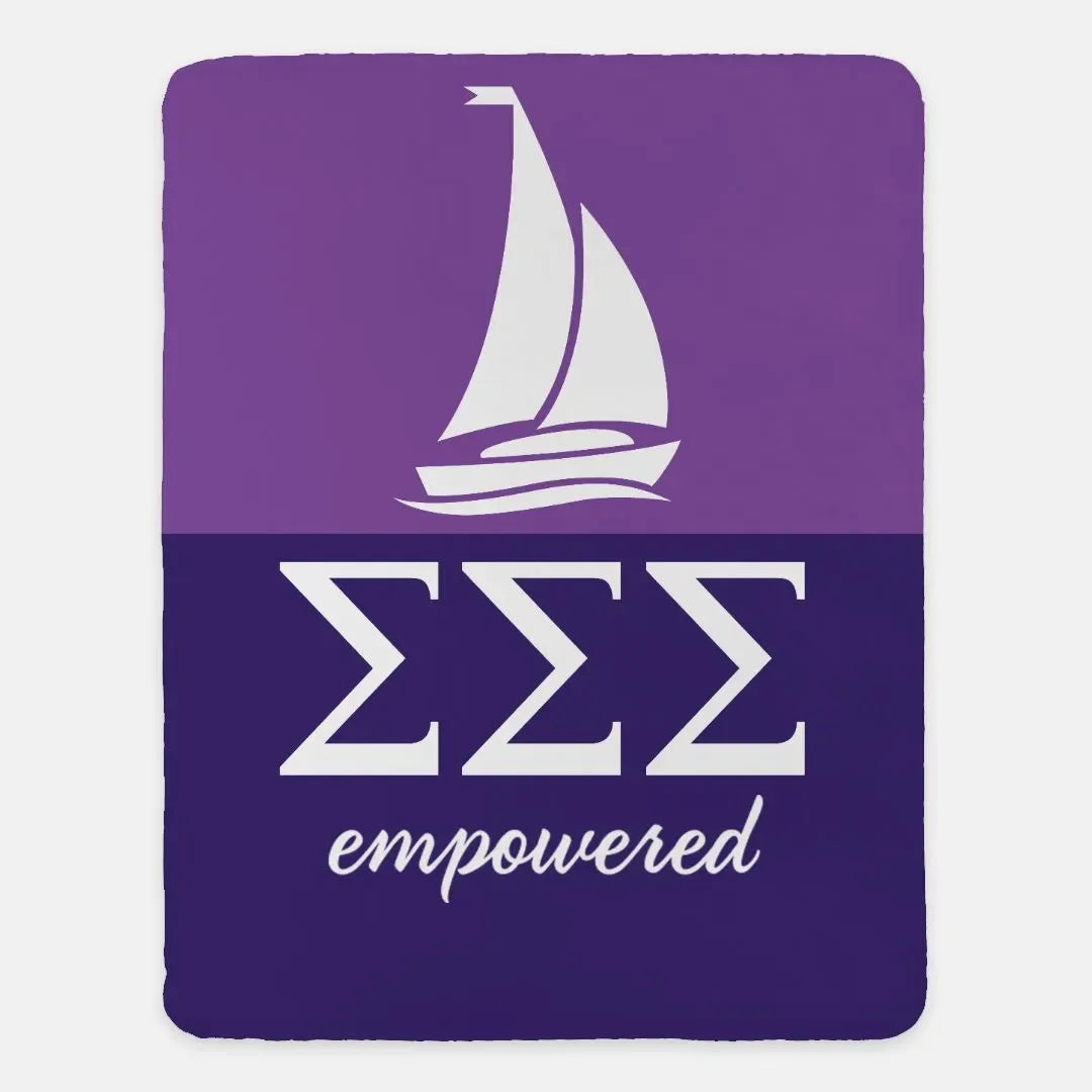 Tri Sigma XL 60x80 Sherpa Blanket - Color Block