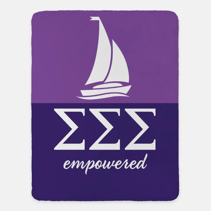 Tri Sigma XL 60x80 Sherpa Blanket - Color Block