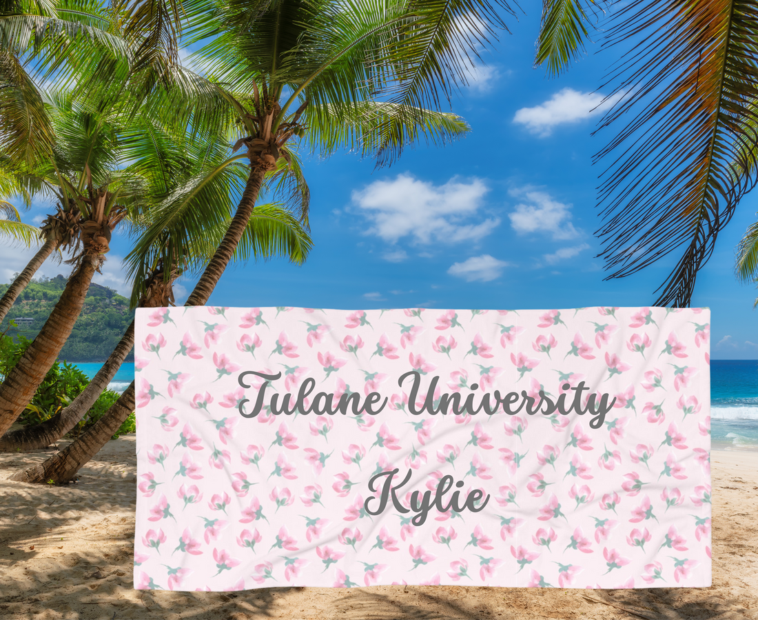 Customizable: Floral Beach Towel, Soft Sand Towel, Summer Gift, Poolside Relaxation, Beach Accessories, Vacation Essentials, Floral Print Towel