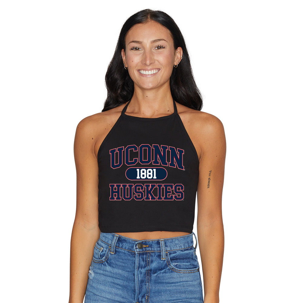 UConn Black Halter Top