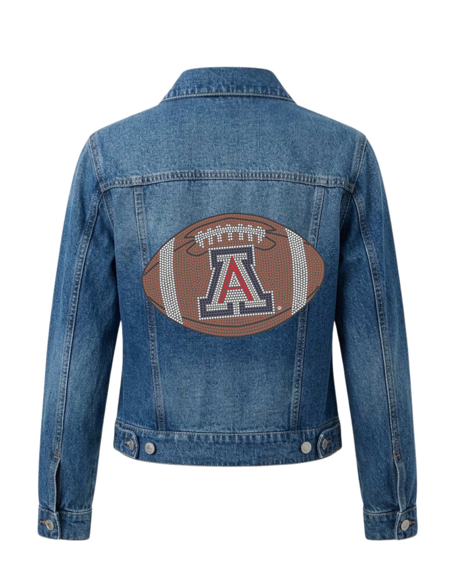 University of Arizona Football Blue Denim Jacket