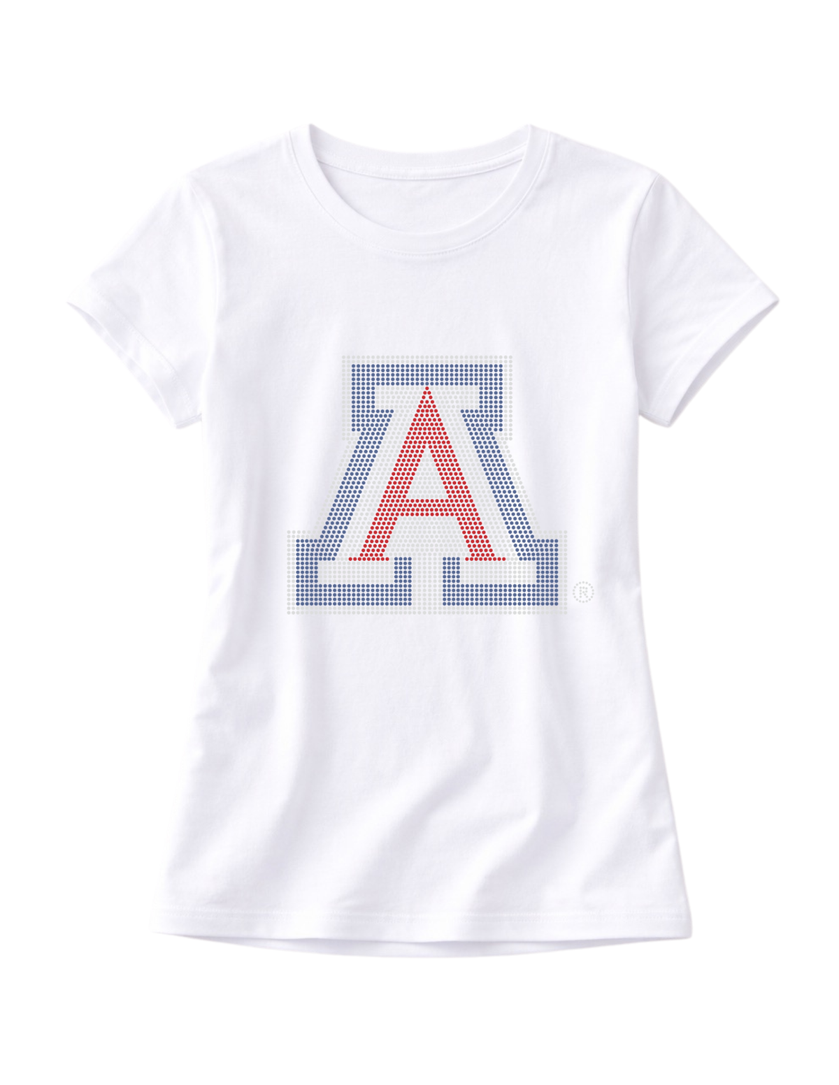 University of Arizona Block A Crewneck White Short Sleeve T-Shirt