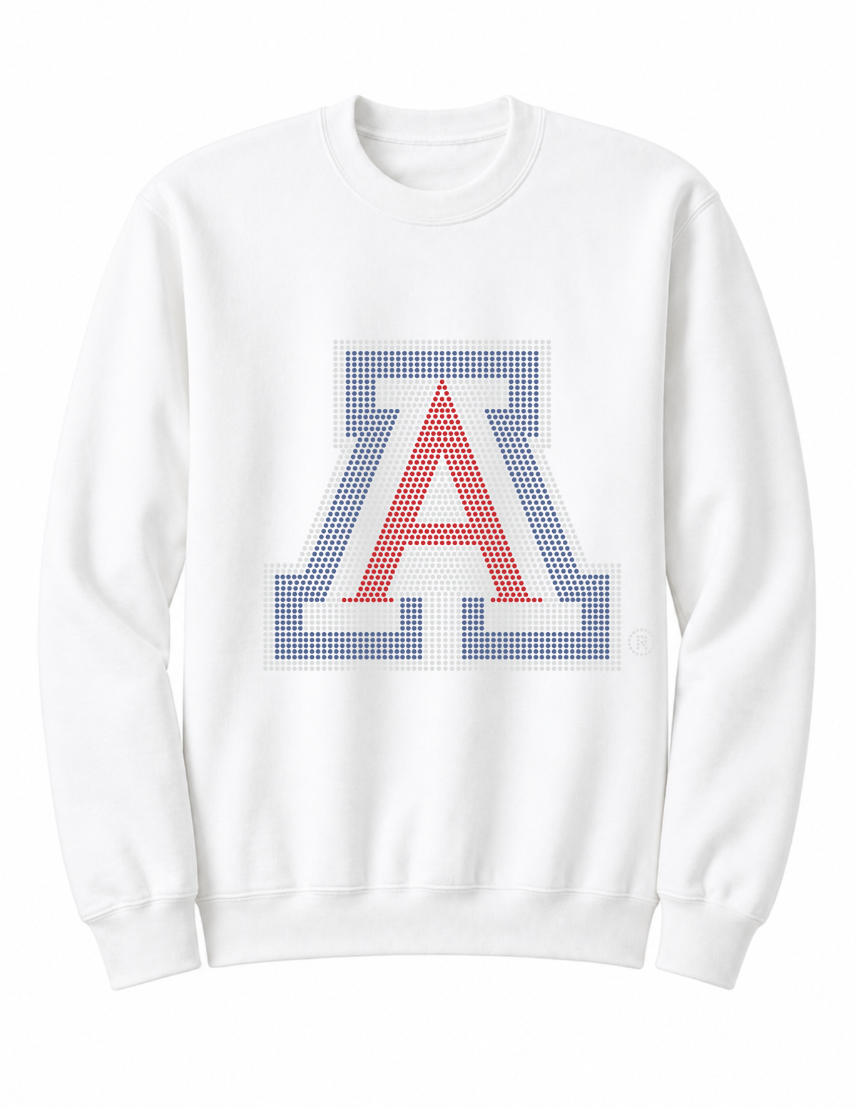 University of Arizona Block A White Crewneck Sweatshirt