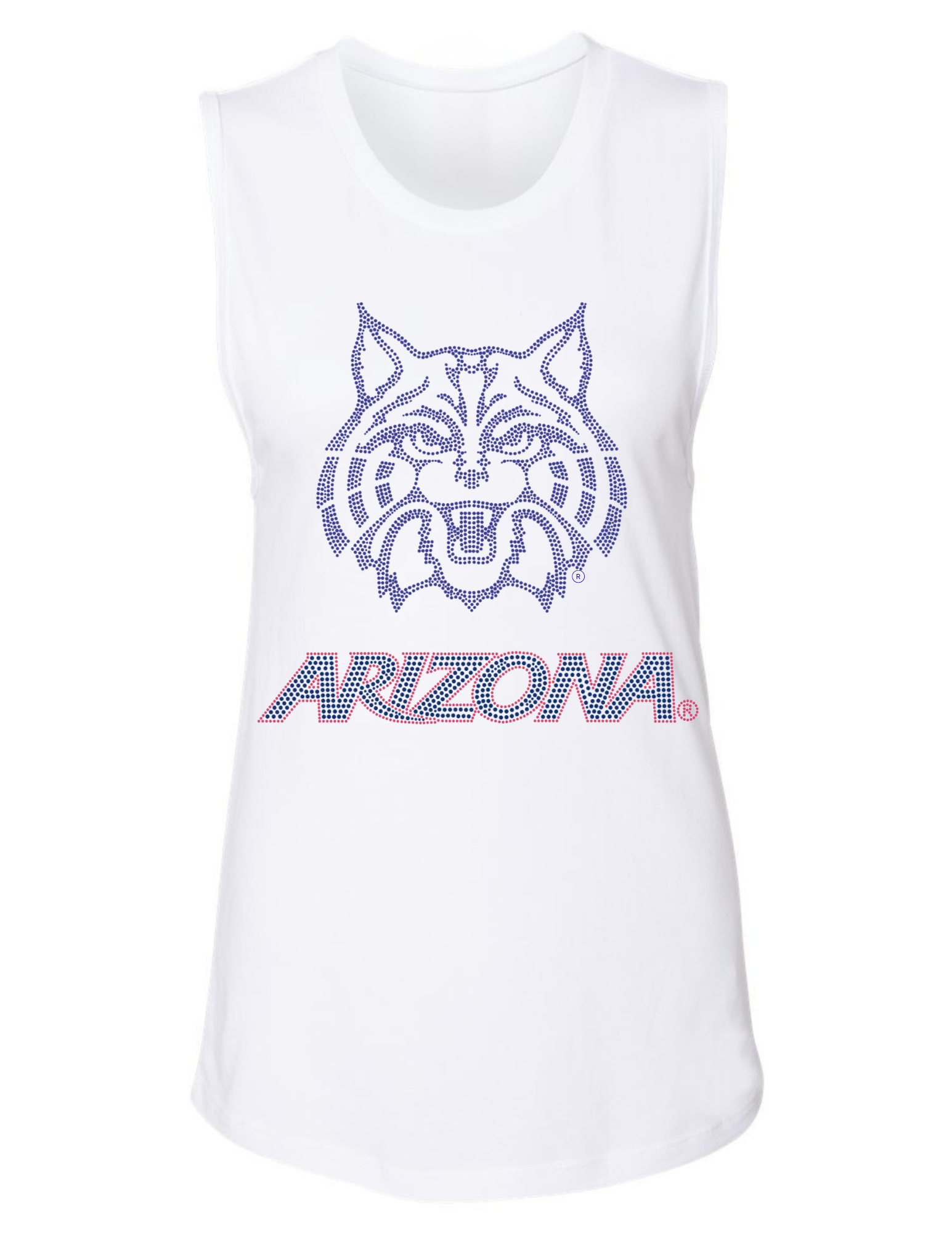 University of Arizona Script Wildcat White Tank Top