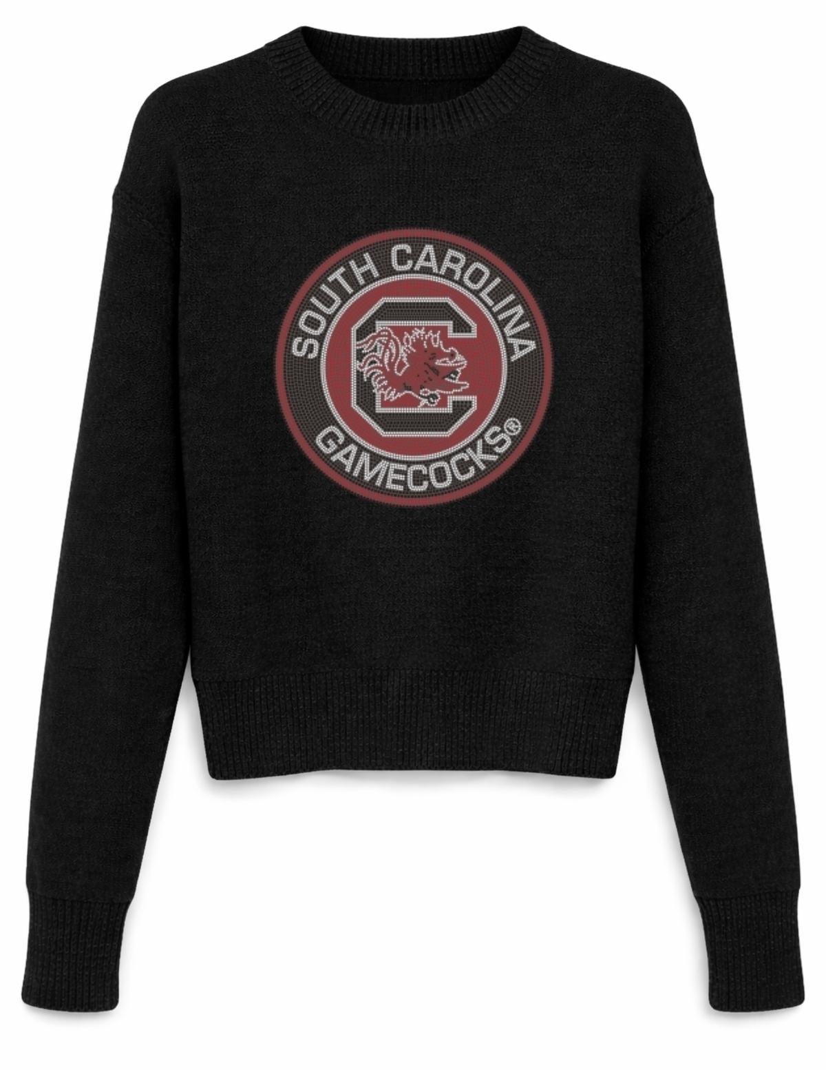 University of South Carolina Circle Gamecock Decal Black Crewneck Sweater
