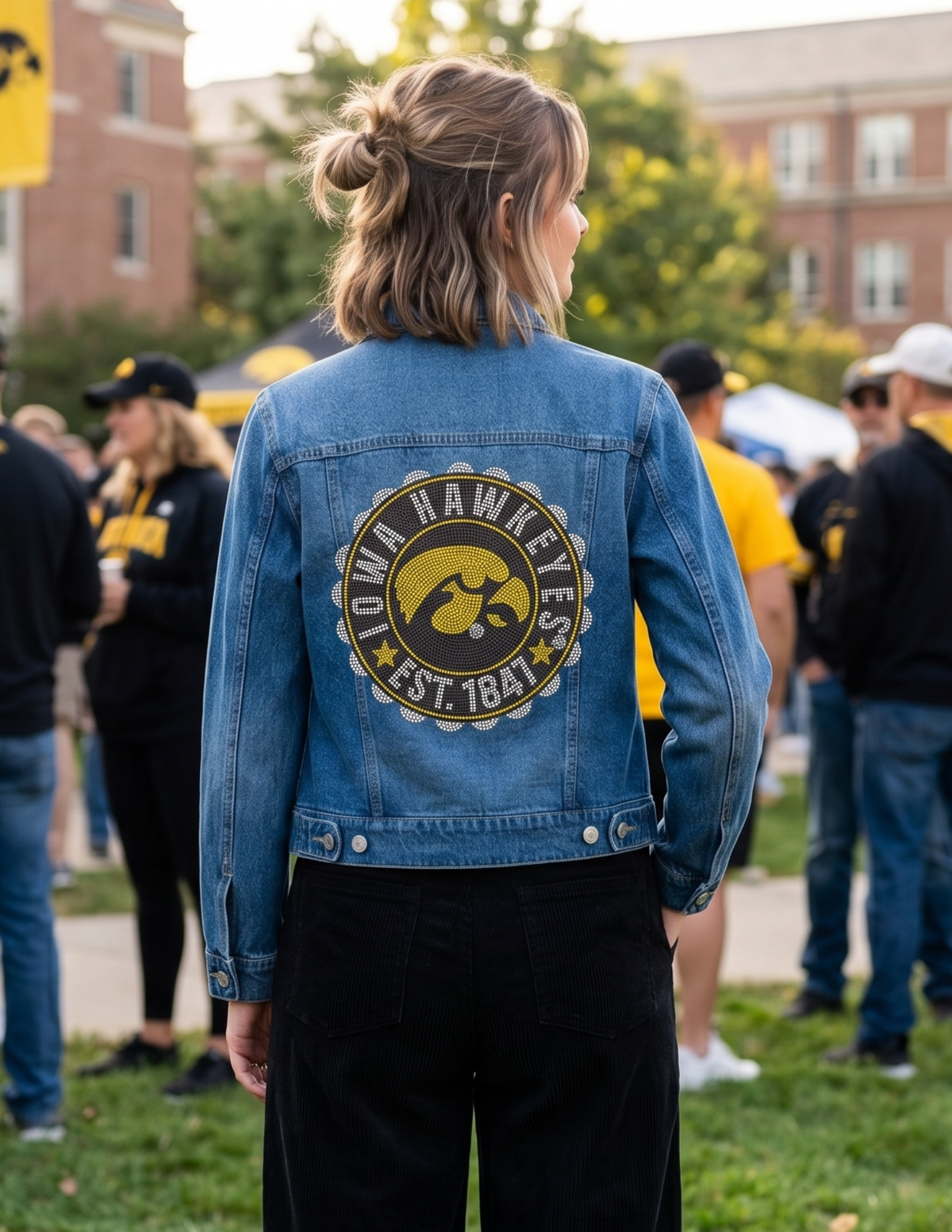 Univ of Iowa EST. 1841 Blue Denim Jacket