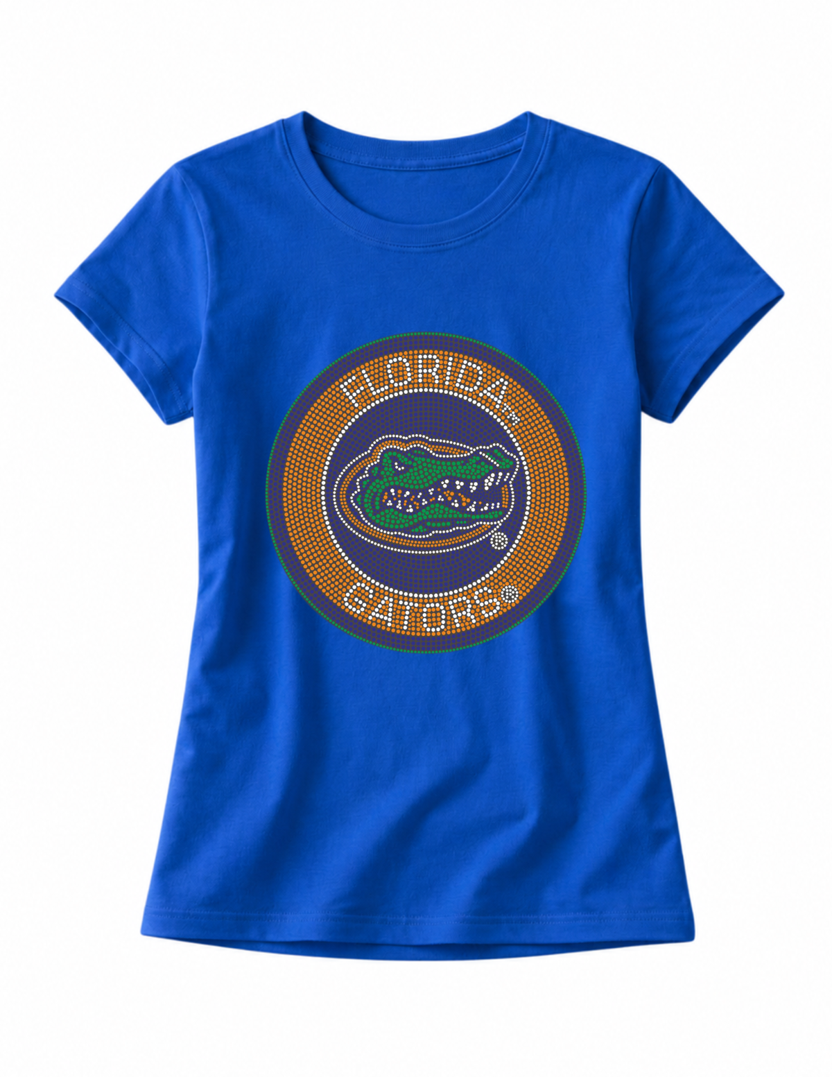University of Florida Circle Gator Decal Royal Blue Crewneck Short Sleeve T-Shirt