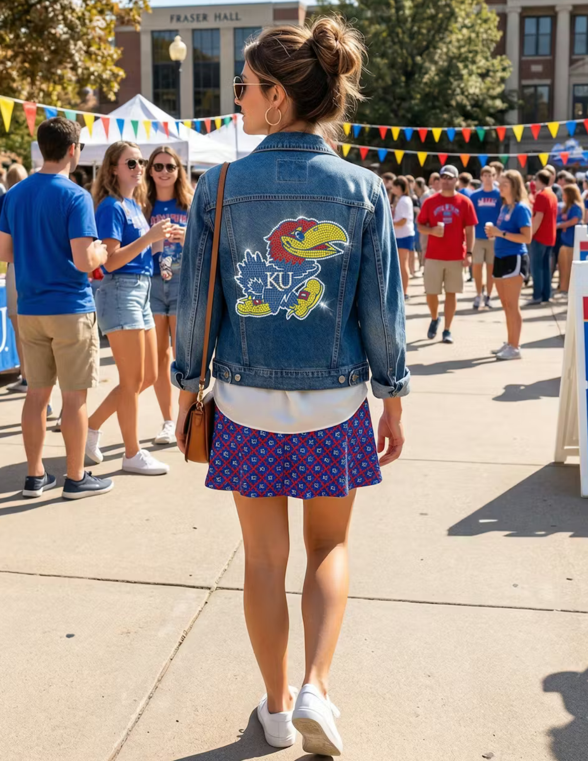 University of Kansas Jayhawk Blue Denim Jacket
