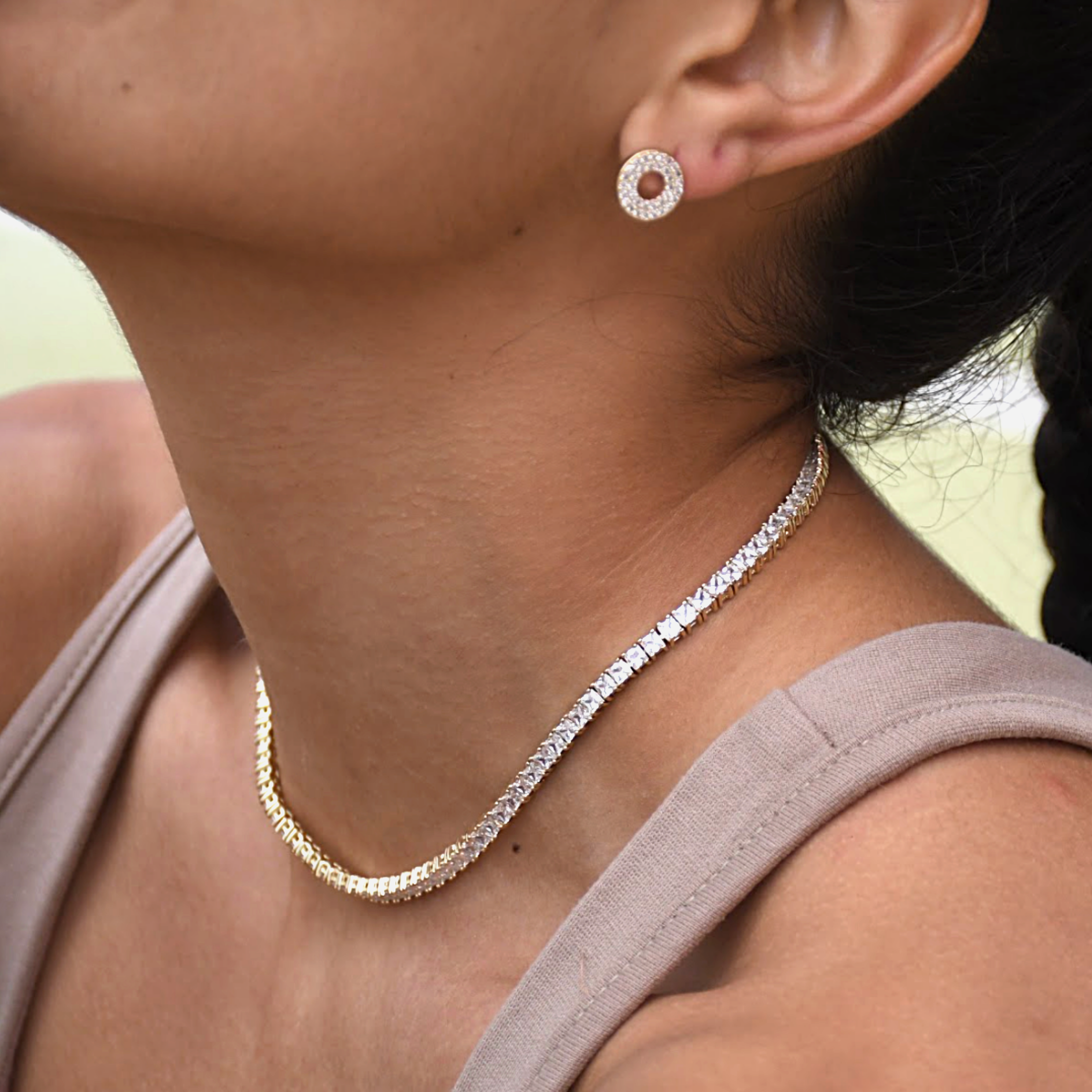 Views & Co LUXE Tennis Necklace and Bracelet Set
