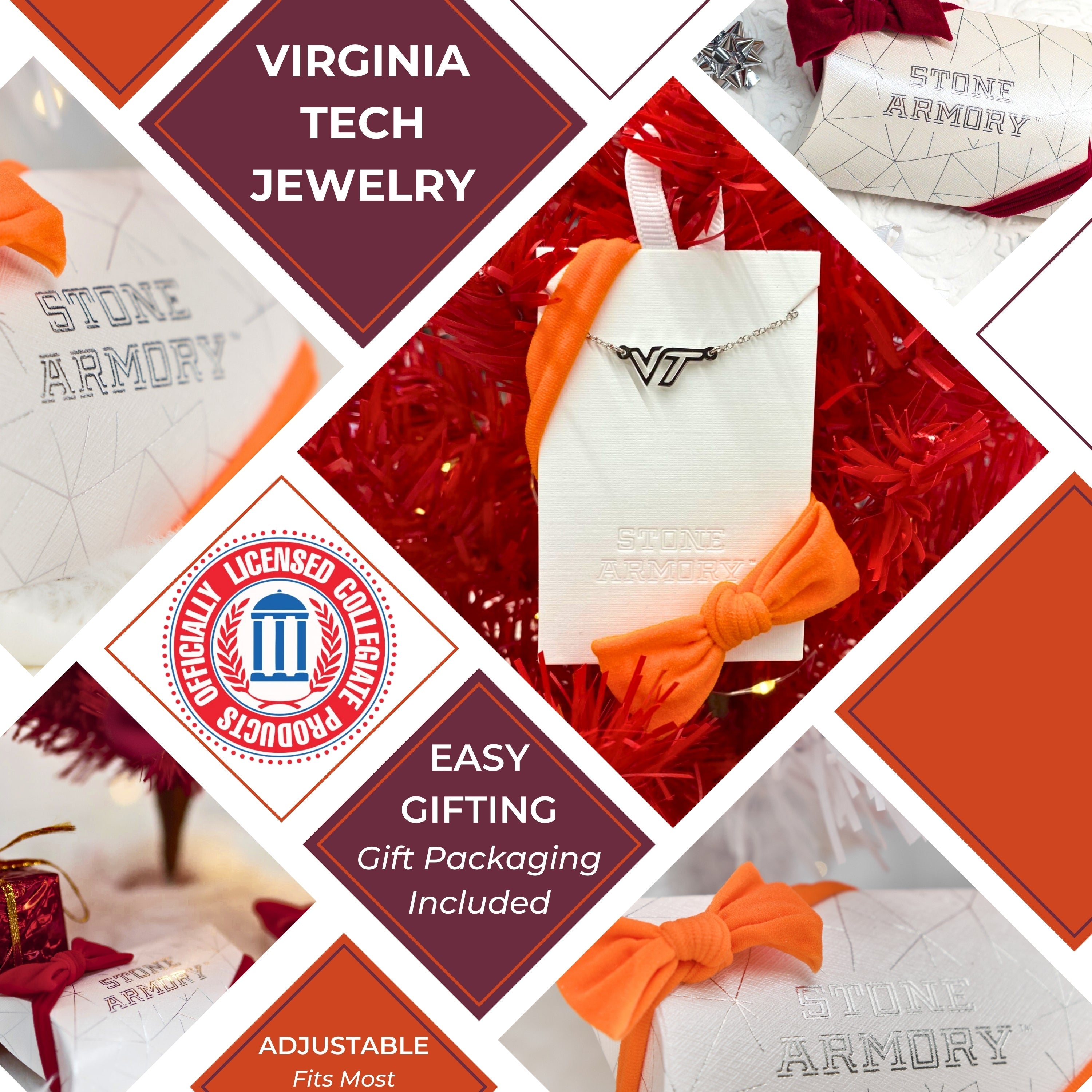 Virginia Tech VT Cutout Necklace
