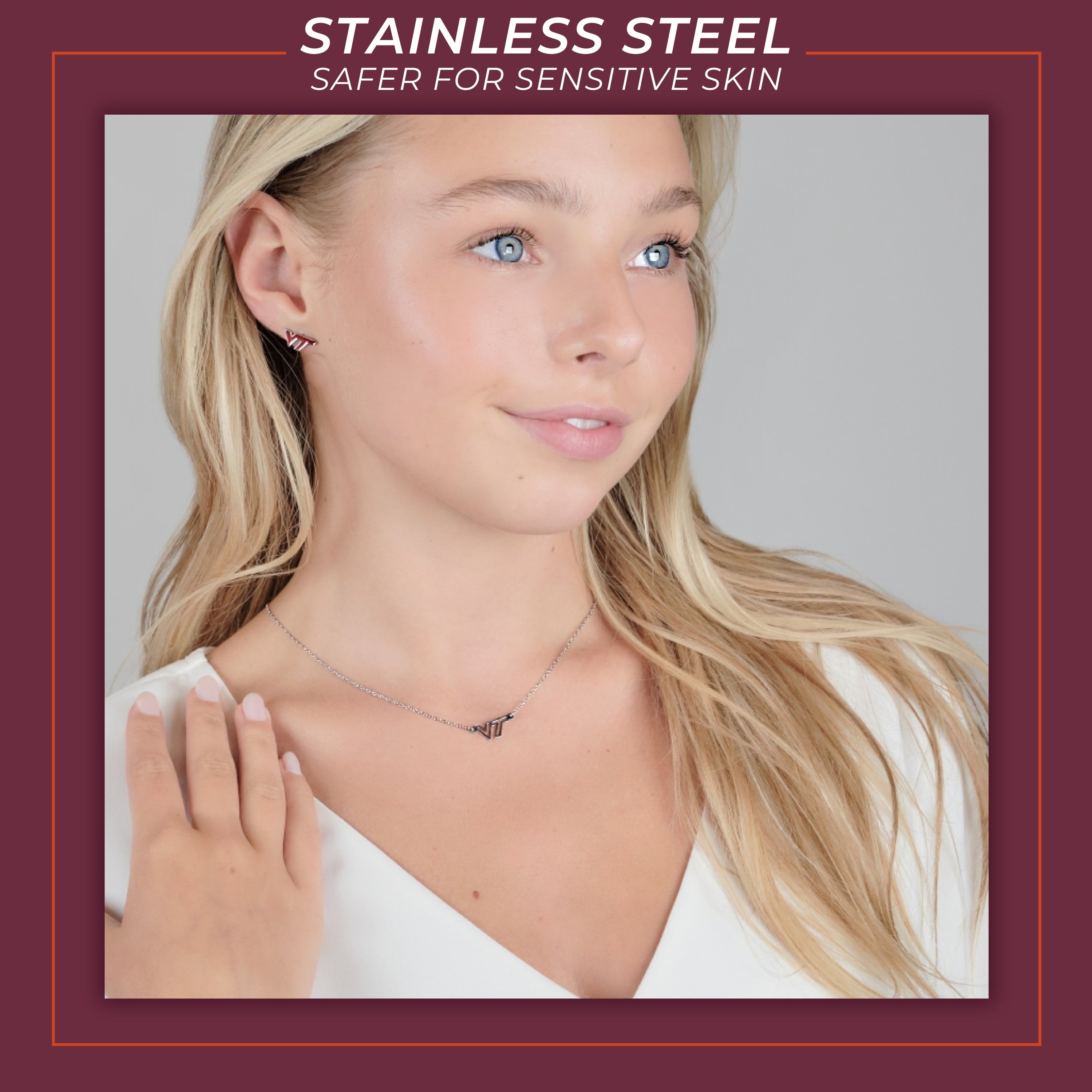 Virginia Tech VT Cutout Necklace