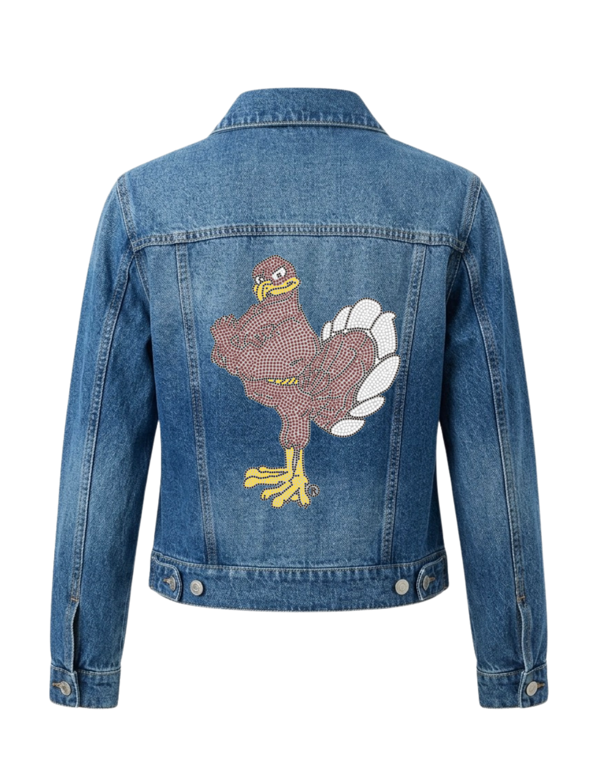 Virginia Tech Hokie Bird Blue Denim Jacket