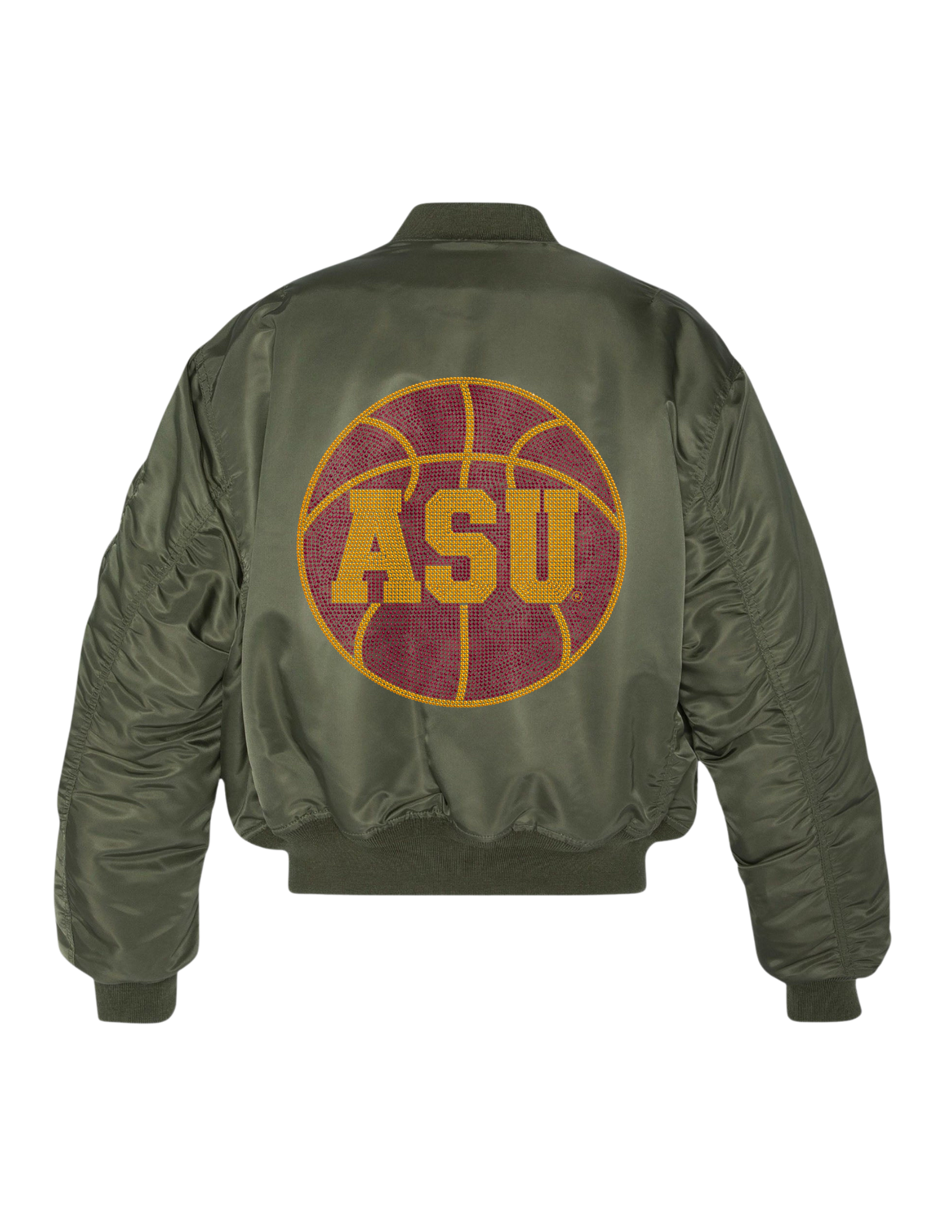 Arizona State Basketball ASU Army Green Bomber Jacket