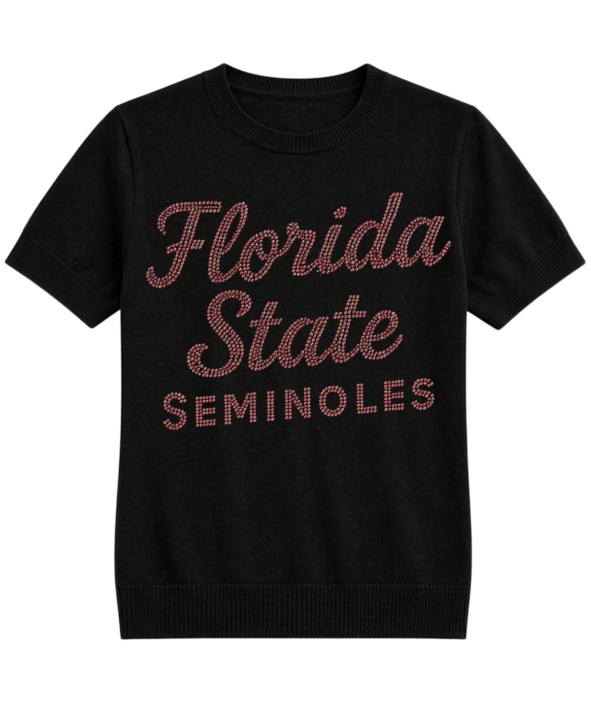 Florida State Seminoles Black Short Sleeve Sweater