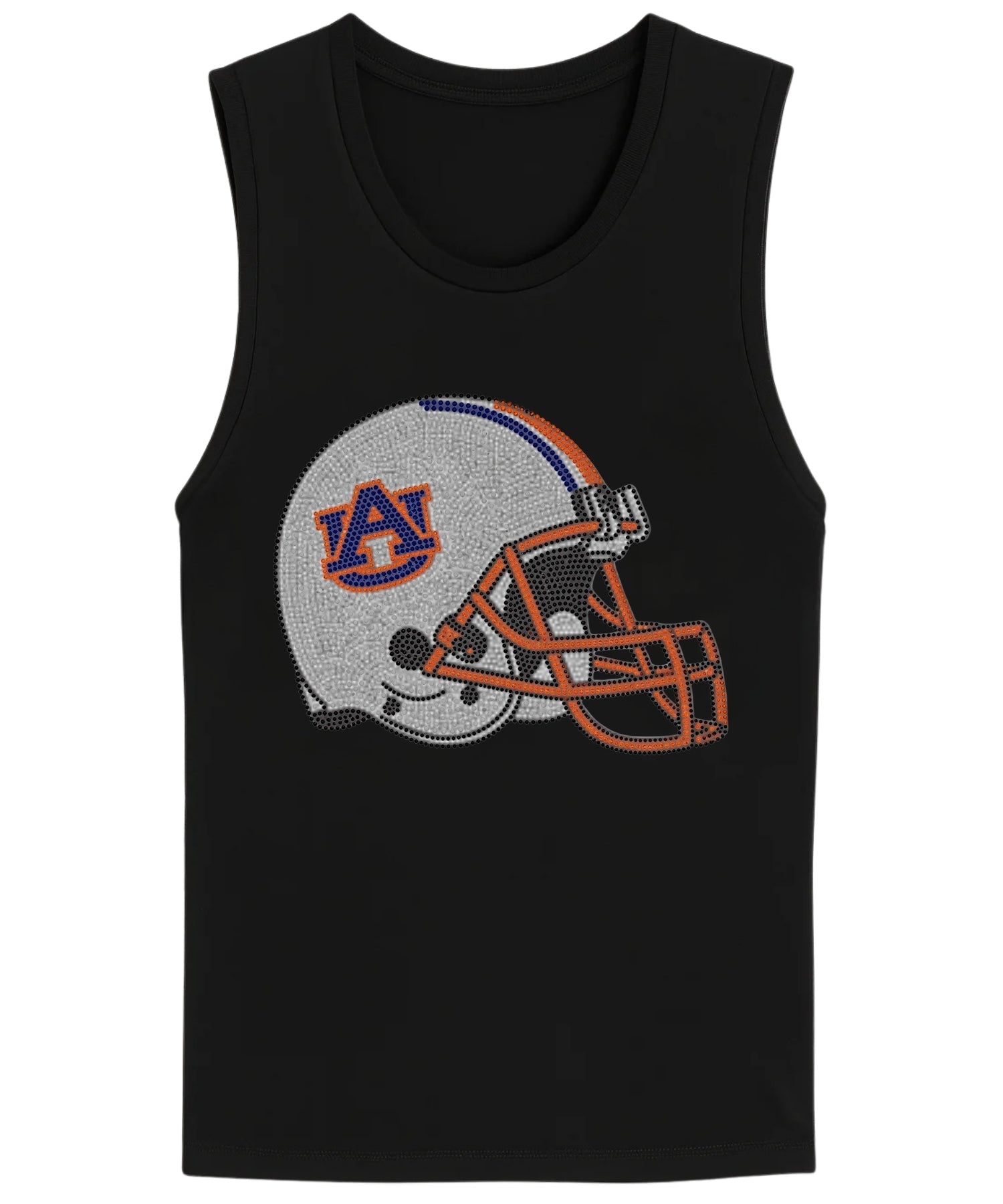 Auburn University Helmet Black Tank Top