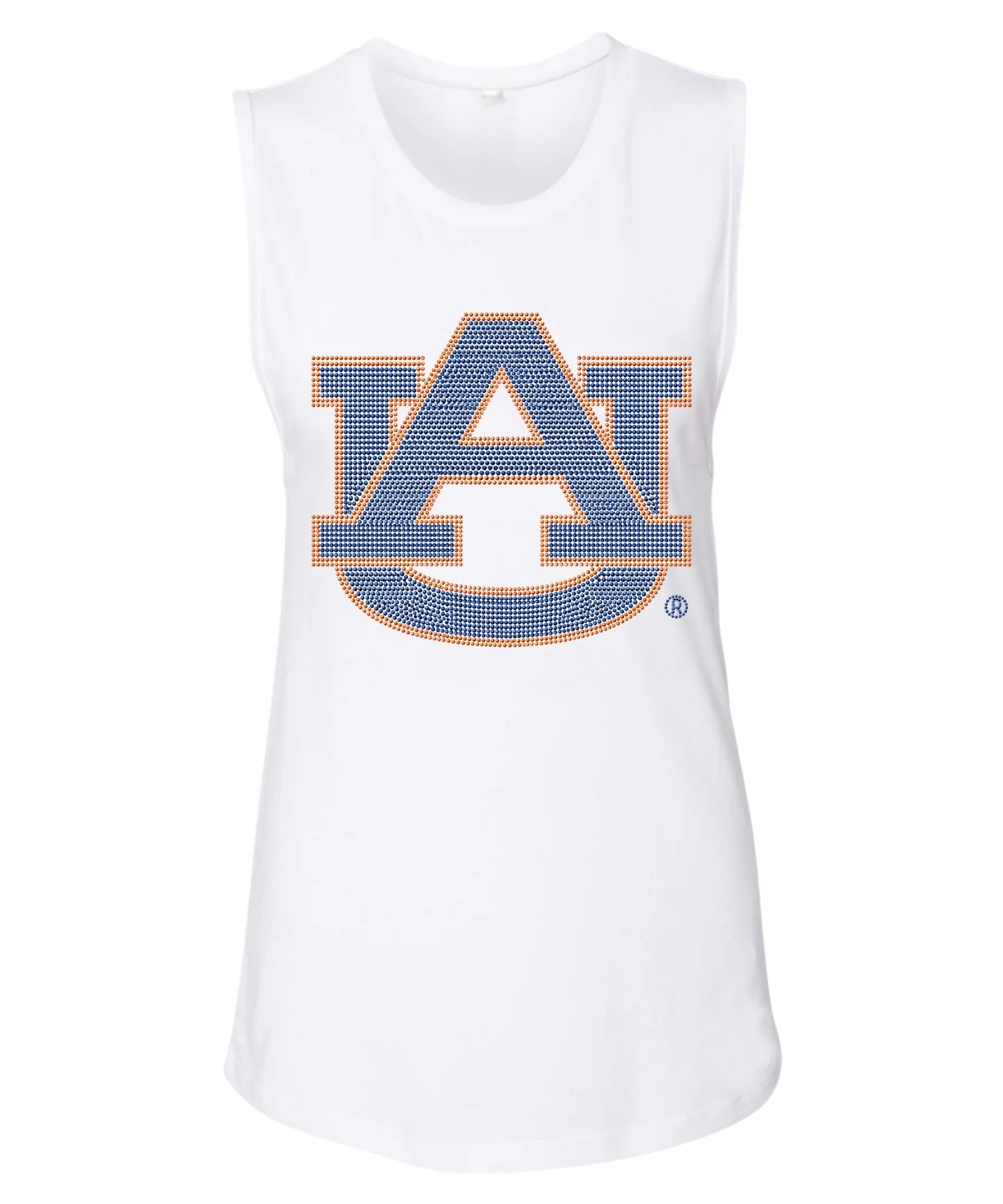 Auburn University Navy AU White Tank Top