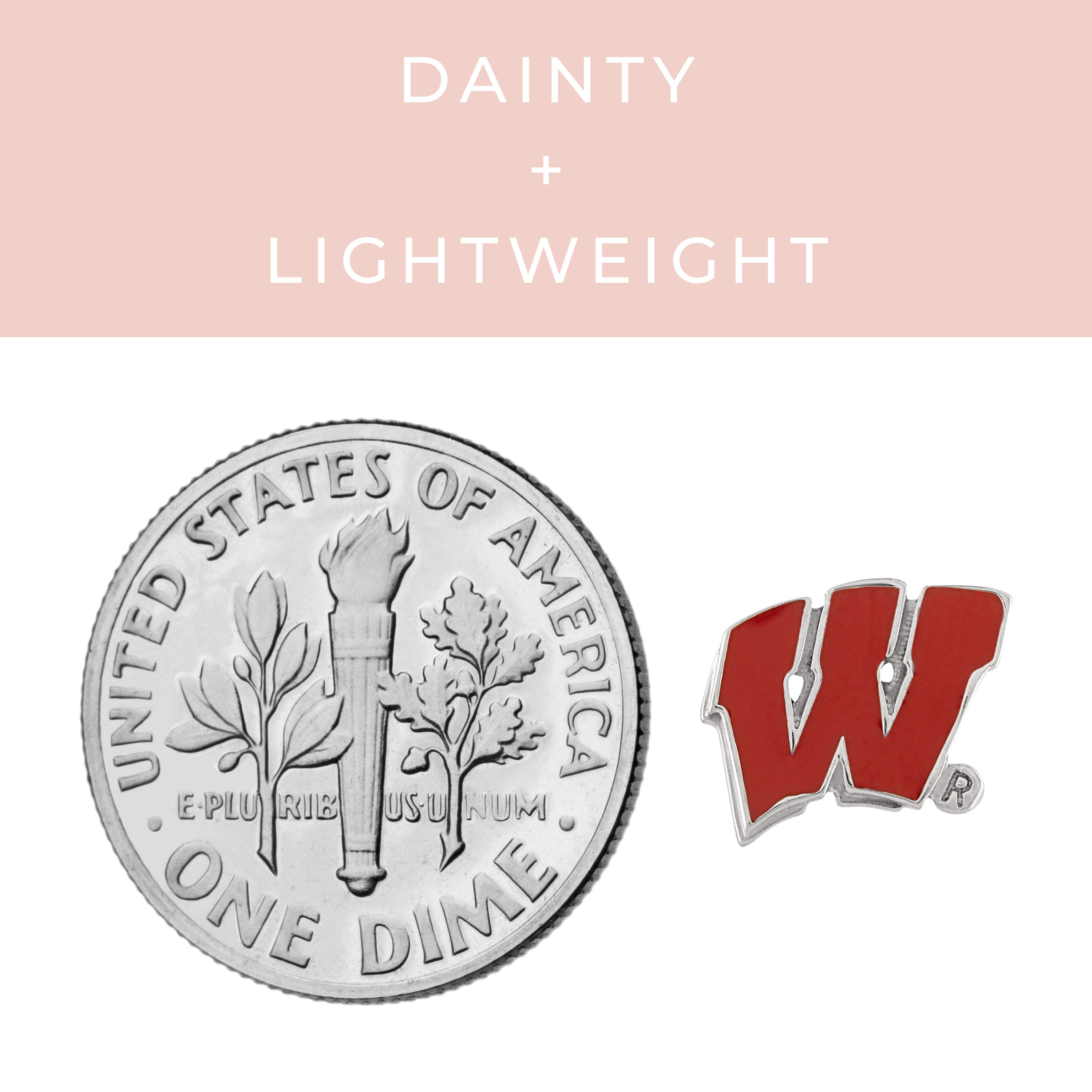 Wisconsin Motion W Logo Studs
