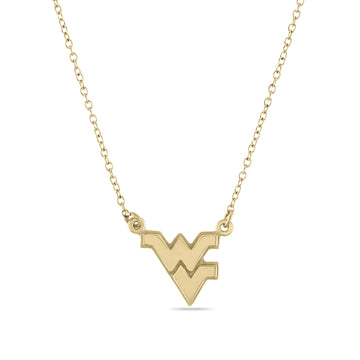 WVU Flying WV Gold Plated Necklace