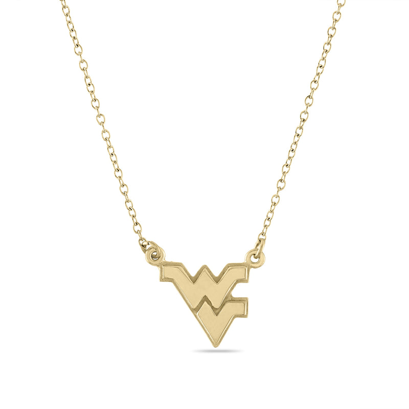 WVU Flying WV Gold Plated Necklace