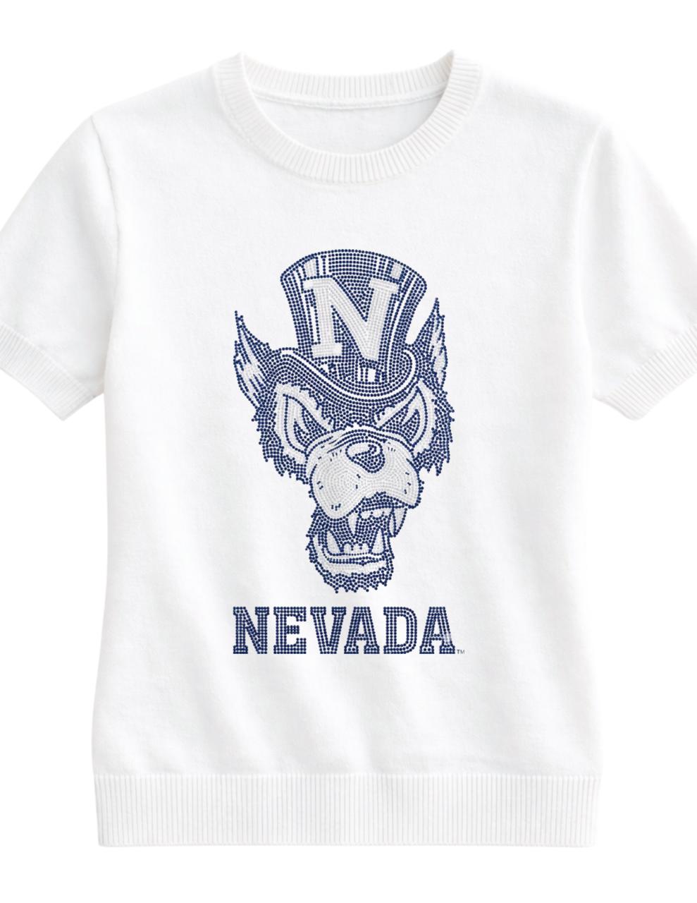 University of Nevada Wolf Vintage Ivory Short Sleeve Sweater