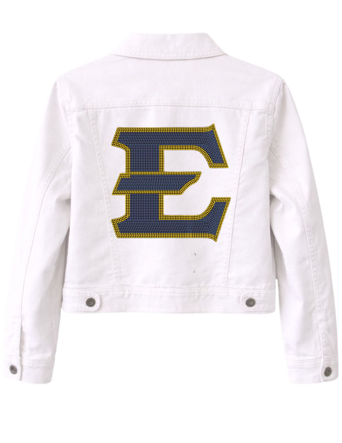 East Tennessee State E White Denim Jacket