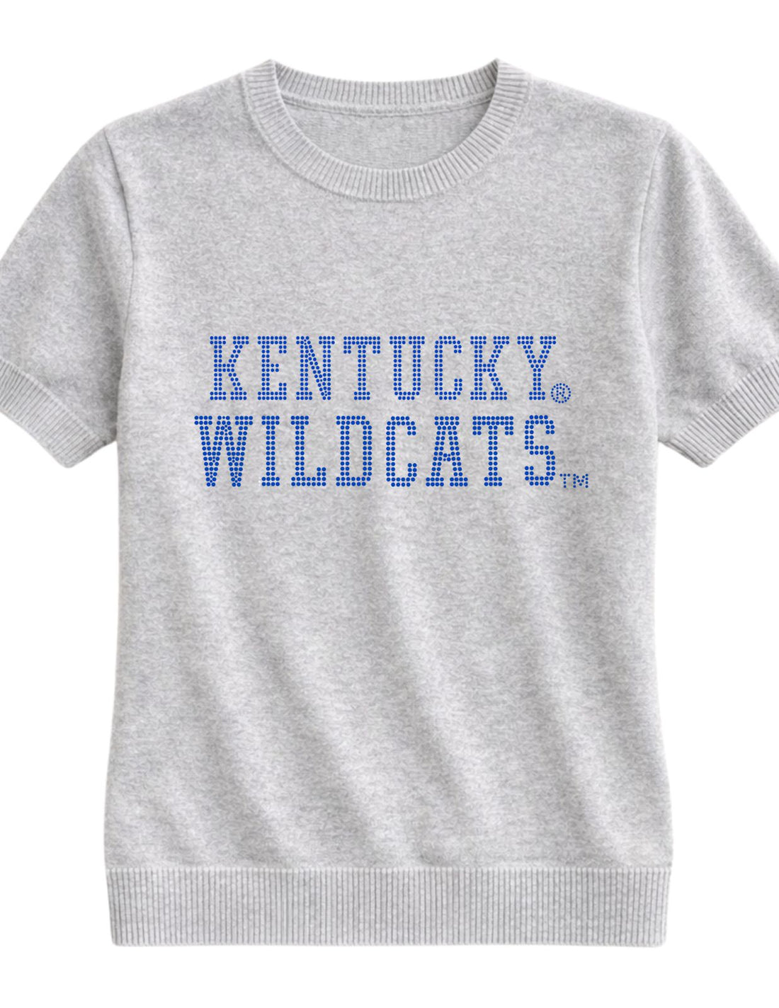 University of Kentucky Kentucky Wildcats Gray Short Sleeve Sweater