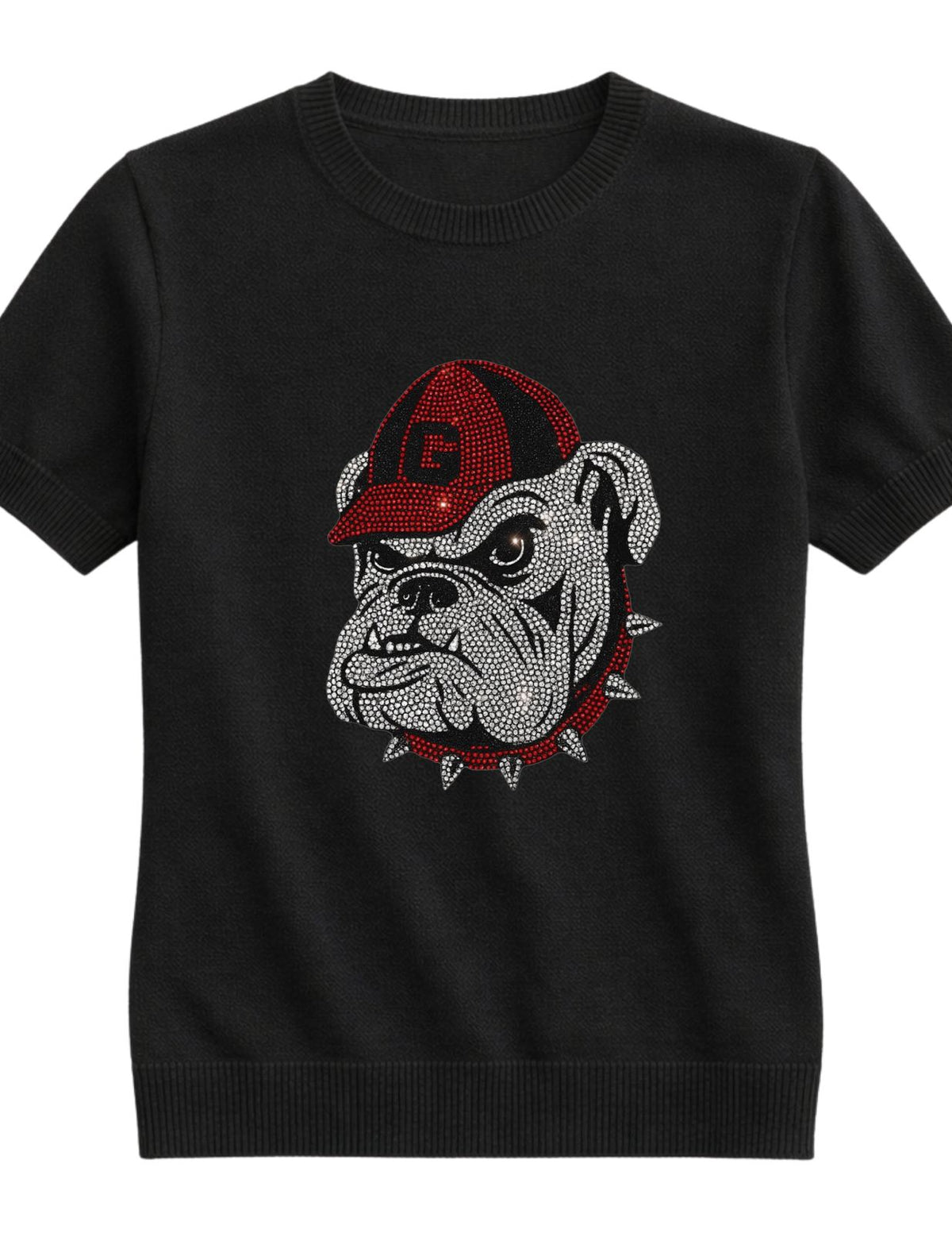 University of Georgia G Bulldog Black Short Sleeve Sweater