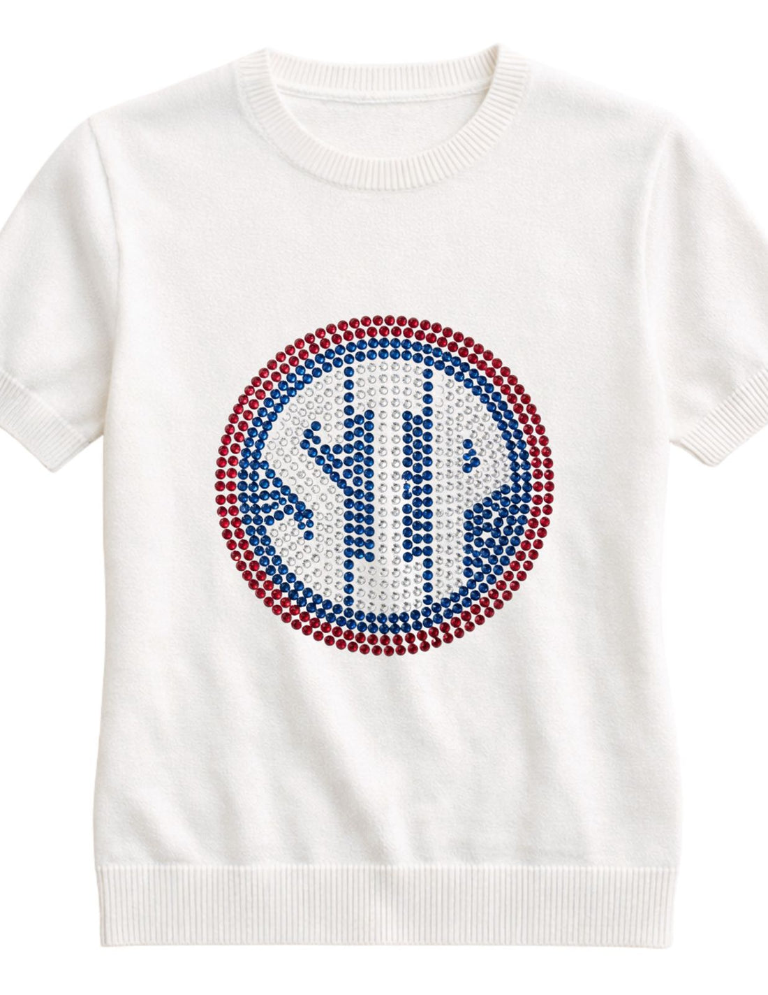 University of Mississippi SIP Decal Ivory Short Sleeve Sweater